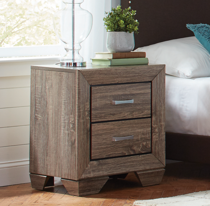 Kauffman 2-Drawer Nightstand Washed Taupe