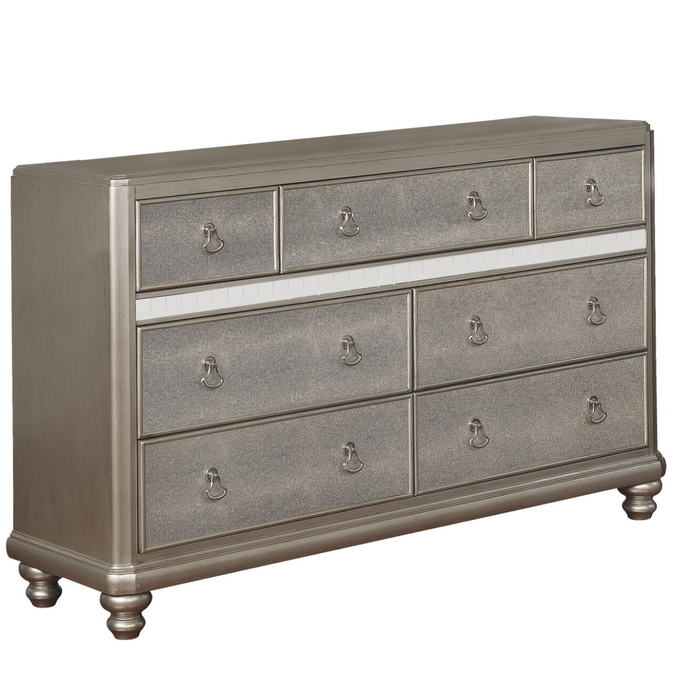 Bling Game 7-Drawer Dresser Metallic Platinum