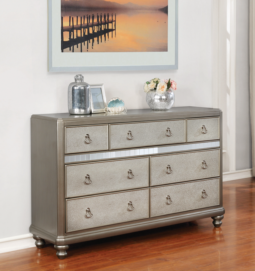 Bling Game 7-Drawer Dresser Metallic Platinum