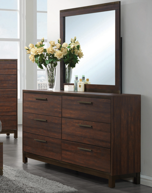 Edmonton 6-Drawer Dresser Rustic Tobacco