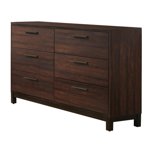 Edmonton 6-Drawer Dresser Rustic Tobacco