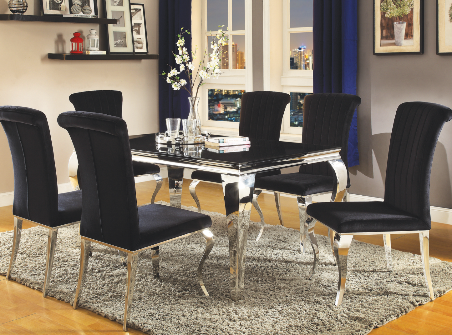 Carone Upholstered Side Chair  And Chrome
