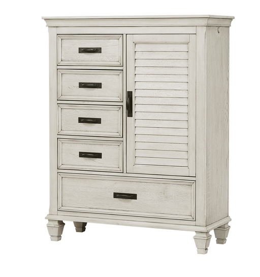 Franco 5-Drawer Man’s Chest Antique White