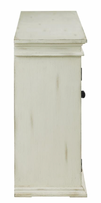 4-door Accent Cabinet with Adjustable Shelves White