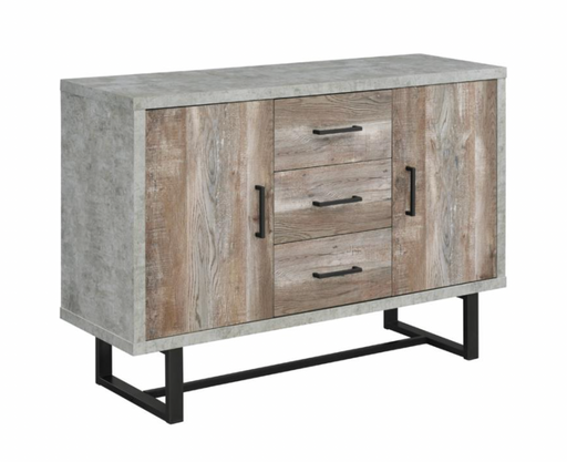 3-drawer Accent Cabinet Weathered Oak and Cement