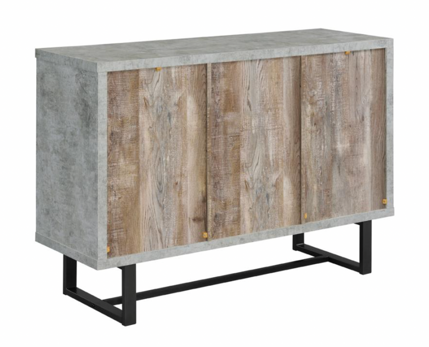 3-drawer Accent Cabinet Weathered Oak and Cement