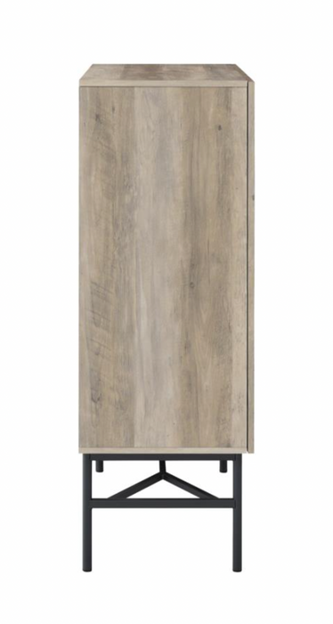 2-door Accent Cabinet with Glass Shelves