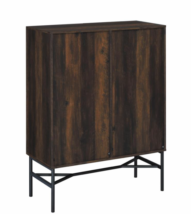 2-door Accent Cabinet with Glass Shelves