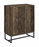 2-door Accent Cabinet Rustic Oak and Gunmetal