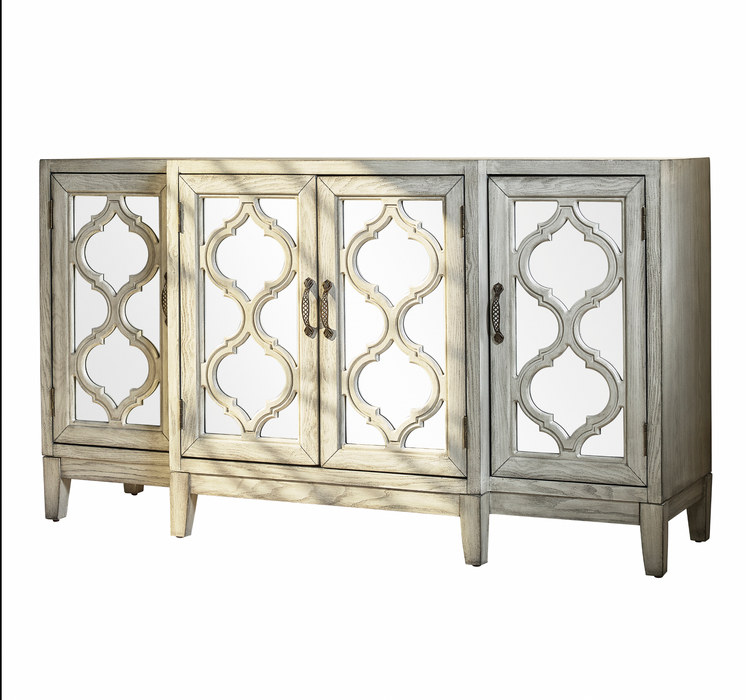 4-Door Accent Cabinet Antique White