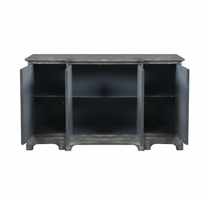 4-Door Accent Cabinet Grey