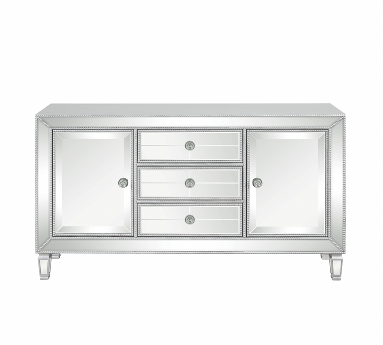 3-Drawer Accent Cabinet Silver