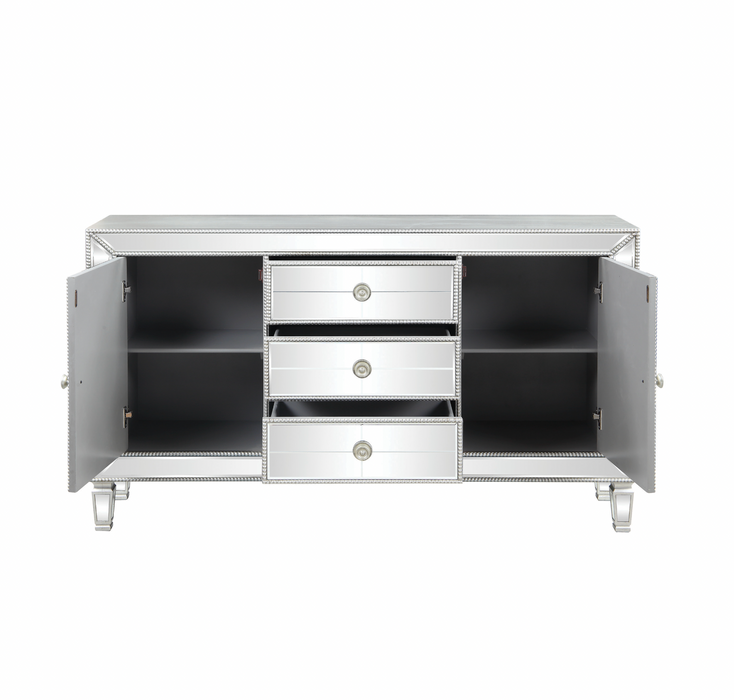 3-Drawer Accent Cabinet Silver