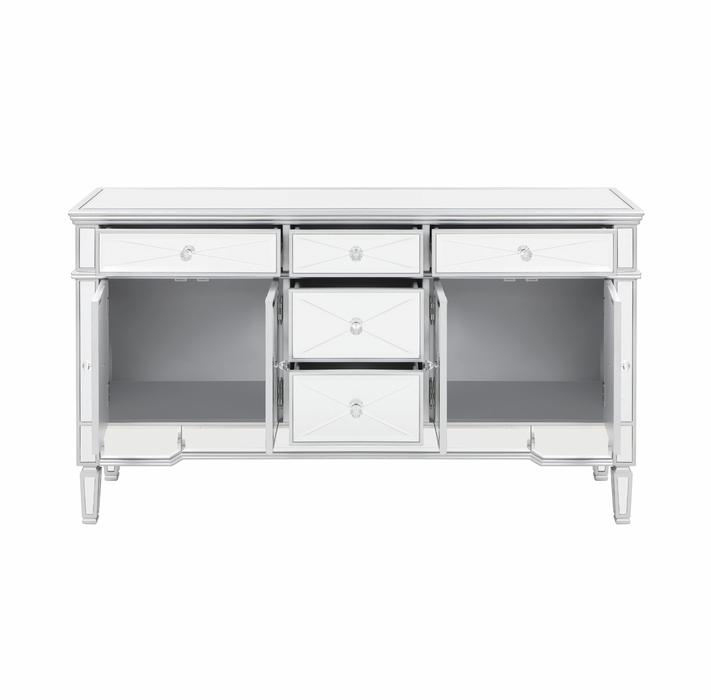 5-Drawer Accent Cabinet Silver