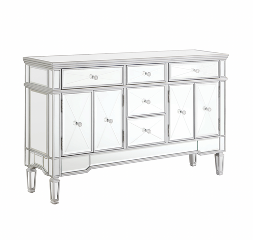 5-Drawer Accent Cabinet Silver