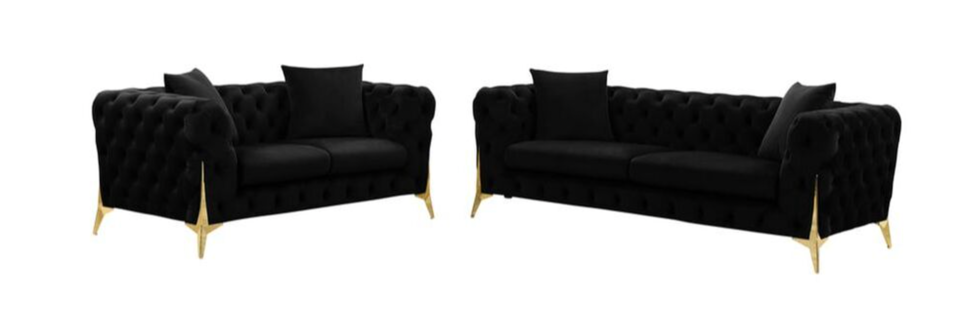 Star -Black Sofa & Loveseat Set