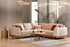 Emily Beige Velvet 2 Pc Sectional