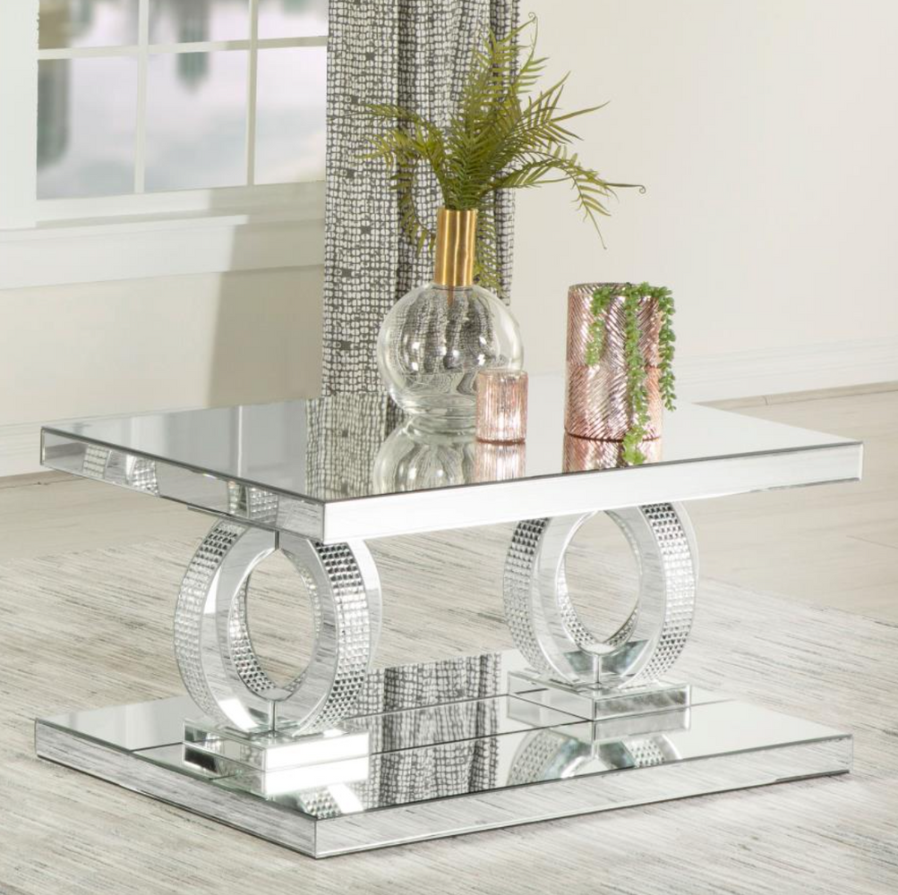 Rectangular Coffee Table Mirror and  Square End Table Mirror