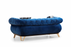 Rosy Navy Velvet Sofa & Loveseat