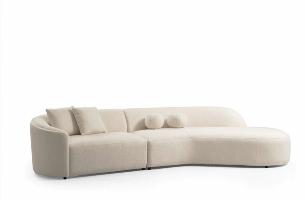 Cloe Boucle Curved Sectional