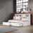 Twin Bookcase Drawers White Daybed