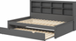 Full Bookcase Trundle Dark Grey Daybed