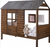 Twin Log Cabin LOW LOFT, Rustic Walnut