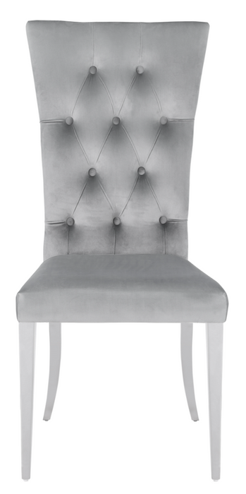 Kerwin Tufted Upholstered Side Chair (Set Of 2) Chrome