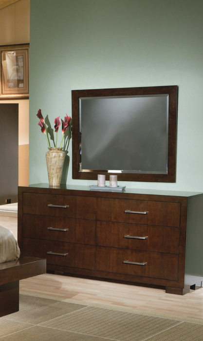 Jessica Rectangular Wall Mirror Cappuccino