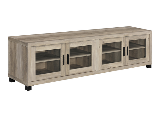 Sachin Rectangular TV Console With Glass Doors