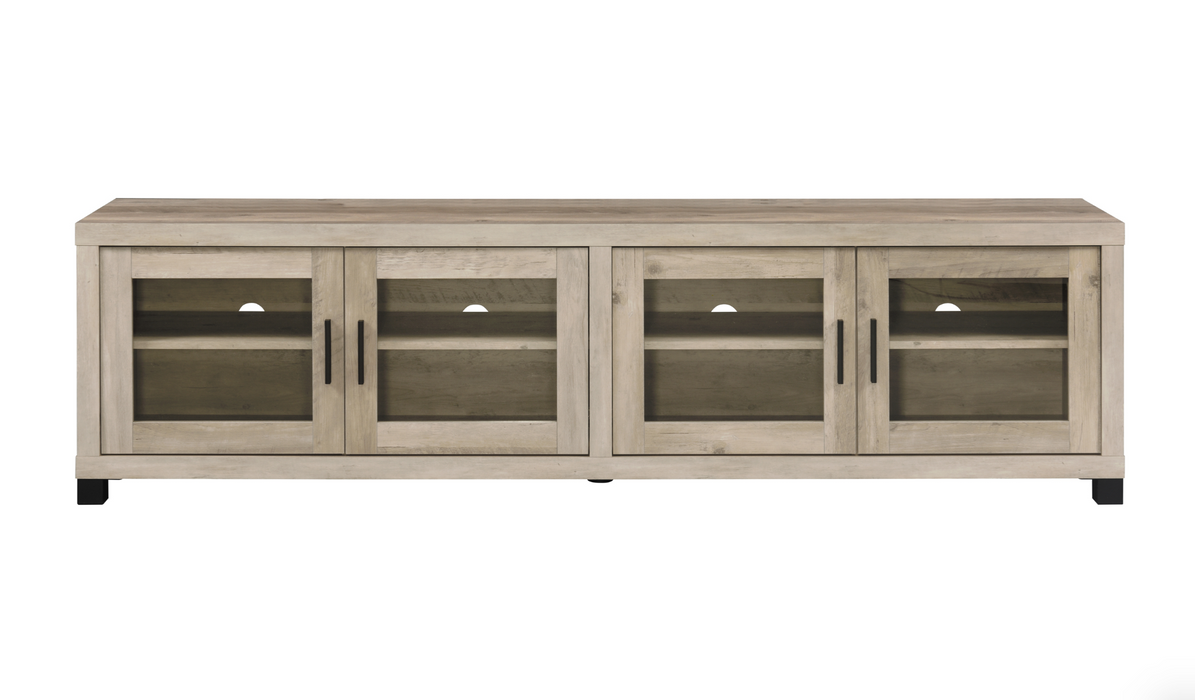 Sachin Rectangular TV Console With Glass Doors