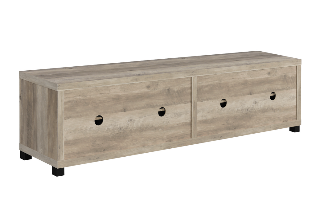 Sachin Rectangular TV Console With Glass Doors