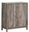 2-Door Wine Cabinet With Stemware Rack Weathered Acacia