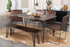 Topeka Live-Edge Dining Table Mango Cocoa And Gunmetal