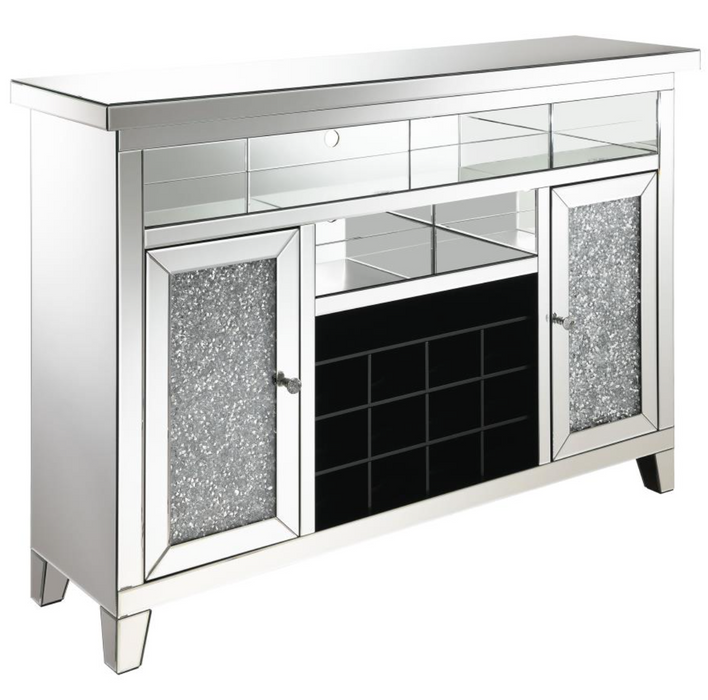 Melinda 2-Door Wine Cabinet with Lighting Mirror