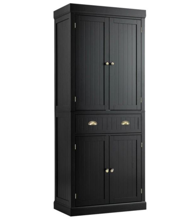 Traditional Freestanding Storage Cabinet with Adjustable Shelves and Drawer