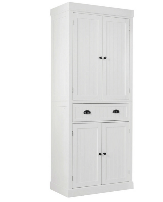 Traditional Freestanding Storage Cabinet with Adjustable Shelves and Drawer