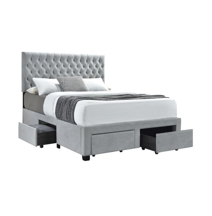 Soledad Full 4-drawer Button Tufted Storage Bed