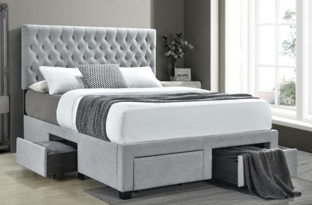 Soledad Full 4-drawer Button Tufted Storage Bed