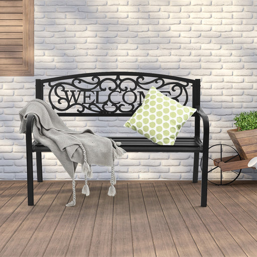 Garden Bench with Elegant Bronze Finish and Durable Metal Frame