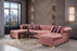 Lauren Velvet  Double Chaise Sectional