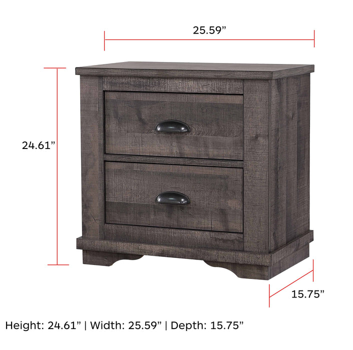 Coralee Grey Night Stand