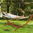 123" x 46" x 48" Outdoor Furniture Camping Wooden Curved Arc Hammock Swing