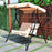 Loveseat Patio Canopy Swing Glider Hammock Cushioned Steel Frame Bench Outdoor Patio Swing Garden Furniture