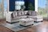 Siena Sectional +Ottoman Set