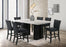 2220 - (FAUX MARBLE) Counter Height Table + 6 Chair Set